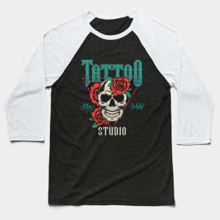 Tattoo Studio Stay Wild Baseball T-Shirt